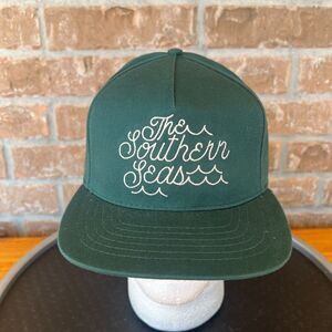 NWT Katin The Southern Seas Green Surf Flat Brim Snapback Hat Cap